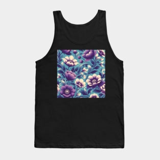 Purple Flowers Tank Top